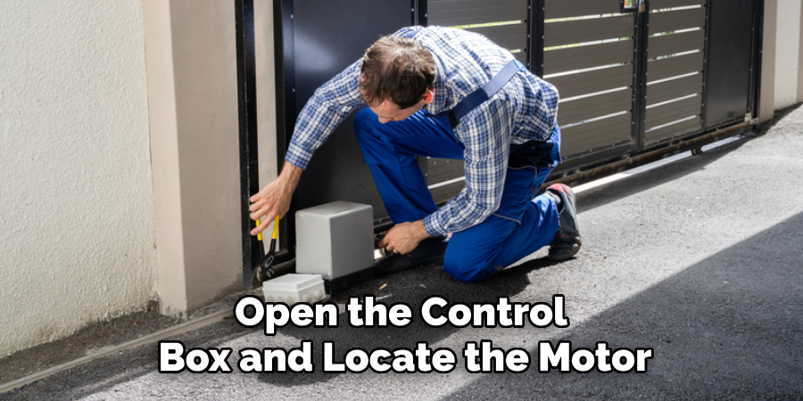 Open the Control 
Box and Locate the Motor