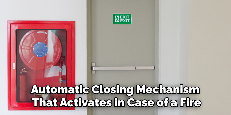 Automatic Closing Mechanism 
That Activates in Case of a Fire