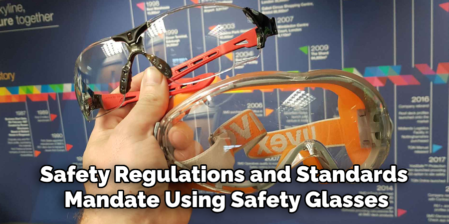 Safety Regulations and Standards 
Mandate Using Safety Glasses