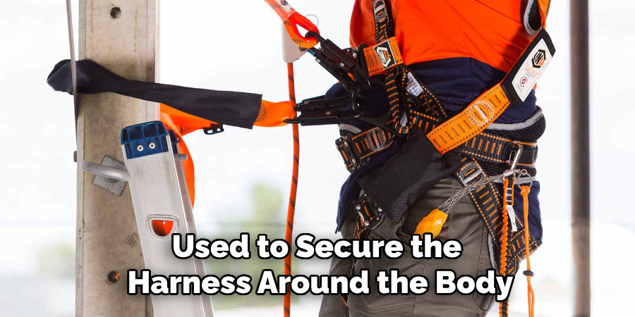 Used to Secure the 
Harness Around the Body