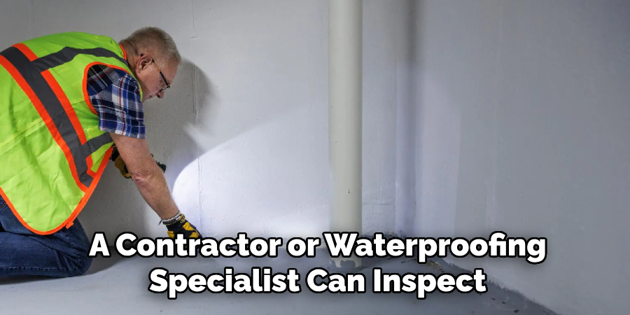 A Contractor or Waterproofing
Specialist Can Inspect