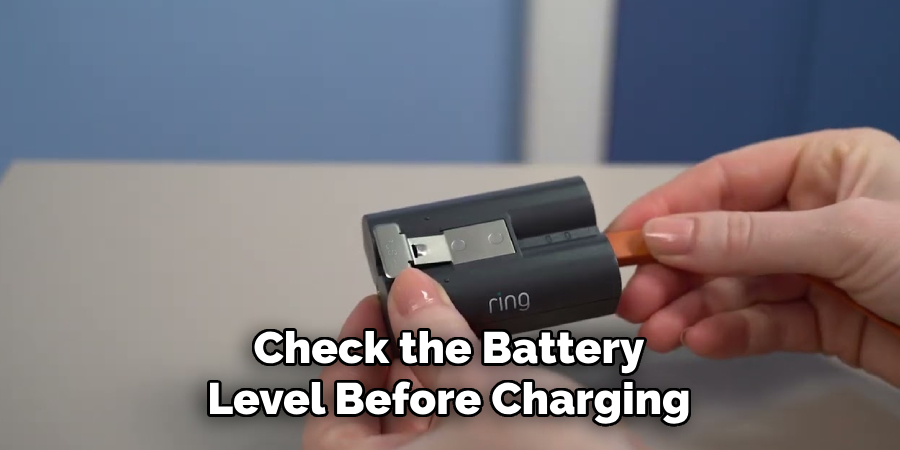 Check the Battery Level Before Charging