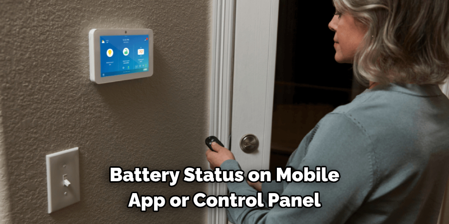 Battery Status on Mobile App or Control Panel