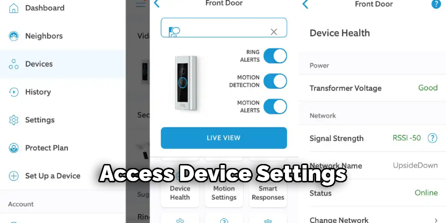 Access Device Settings