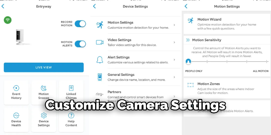 Customize Camera Settings