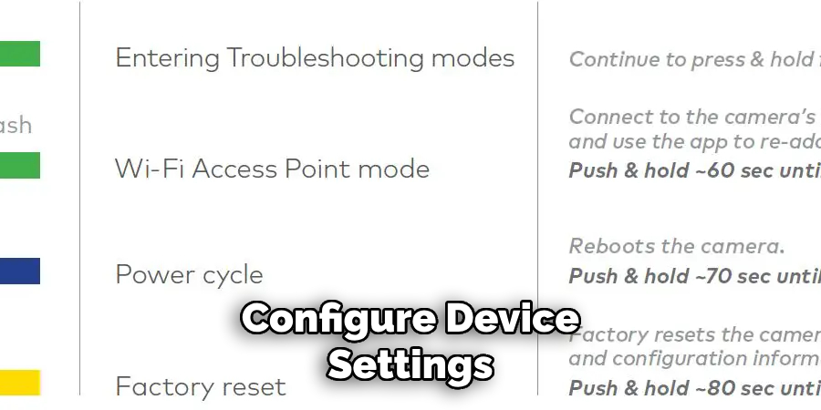 Configure Device Settings