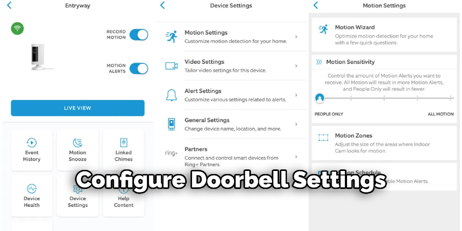 Configure Doorbell Settings