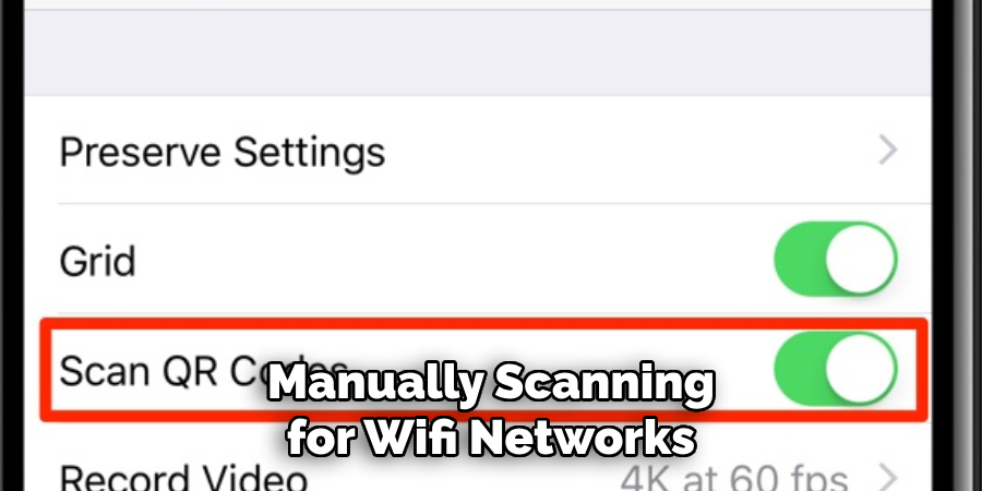 Manually Scanning for Wifi Networks