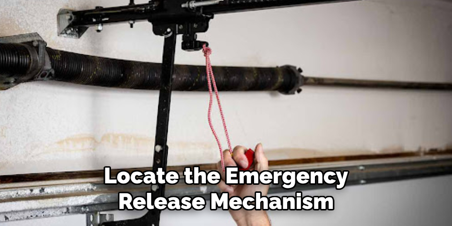 Locate the Emergency Release Mechanism