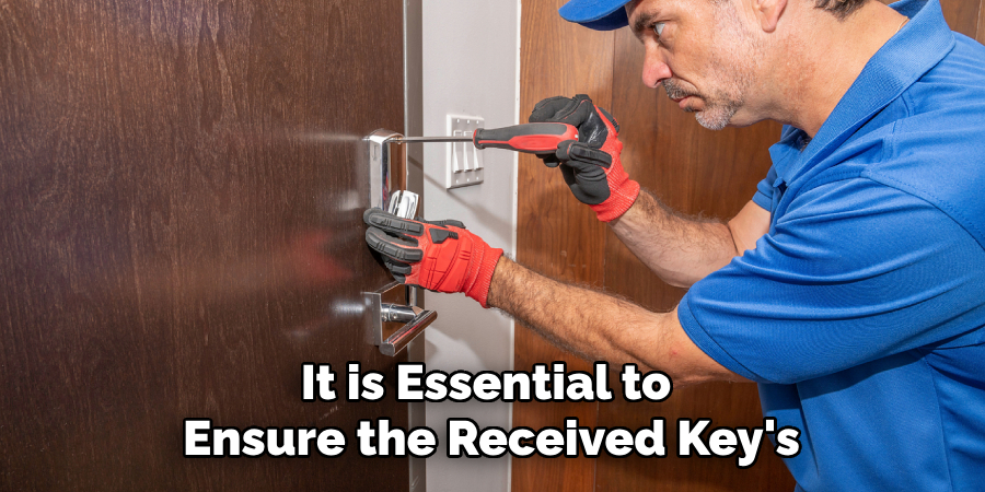 It is Essential to Ensure the Received Key's