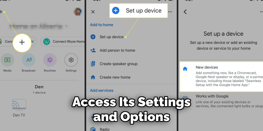 Access Its Settings and Options