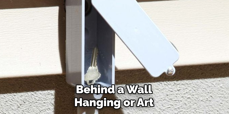 Behind a Wall Hanging or Art