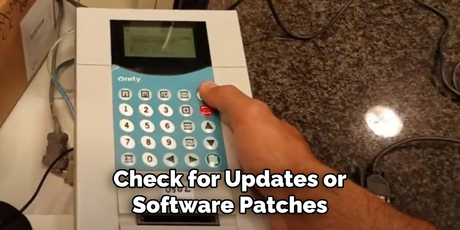 Check for Updates or Software Patches