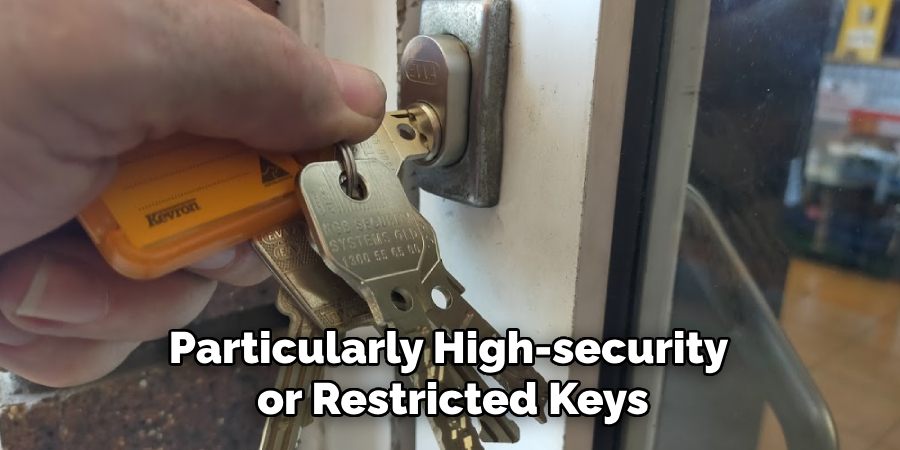 Particularly High-security or Restricted Keys