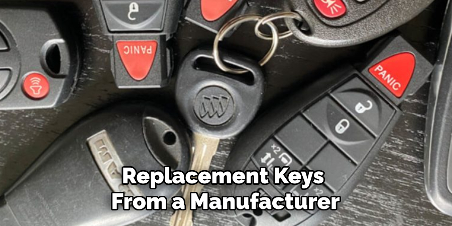 Replacement Keys From a Manufacturer