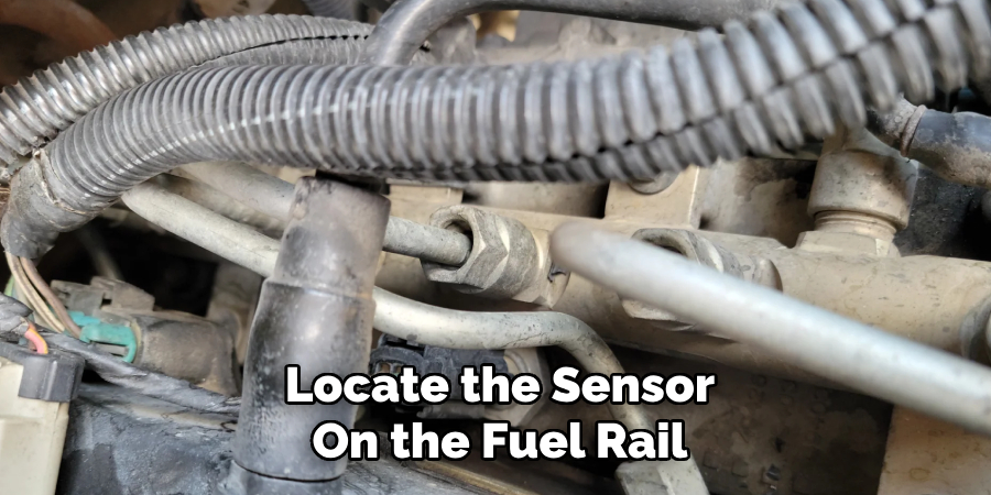 Locate the Sensor
On the Fuel Rail   