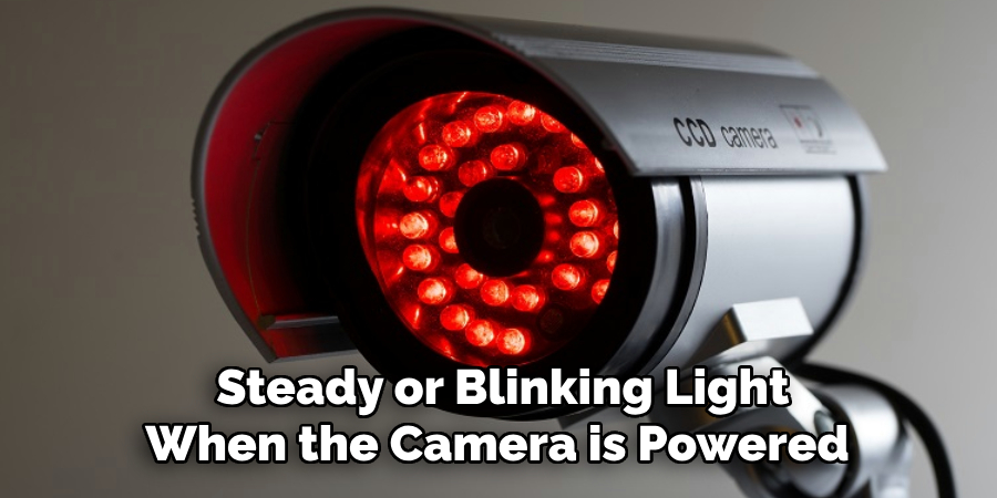 Steady or Blinking Light
When the Camera is Powered 