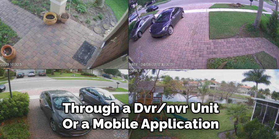 Through a Dvr/nvr Unit
Or a Mobile Application