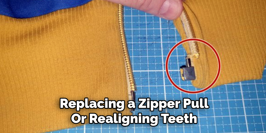 Replacing a Zipper Pull
Or Realigning Teeth