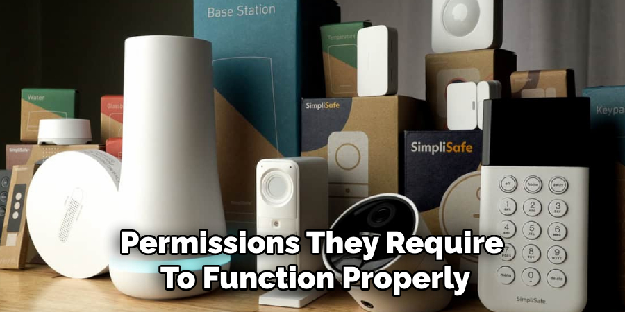 Permissions They Require
To Function Properly