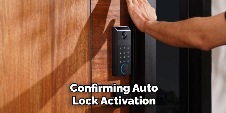 Confirming Auto-Lock Activation