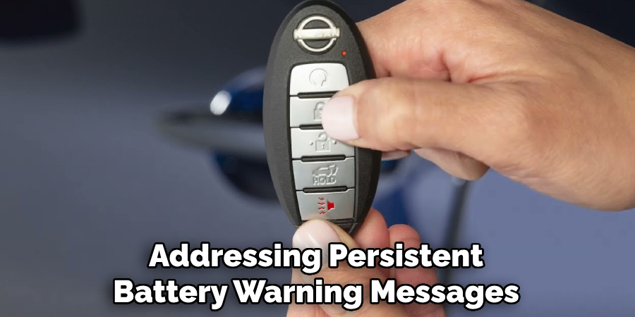 Addressing Persistent
Battery Warning Messages 