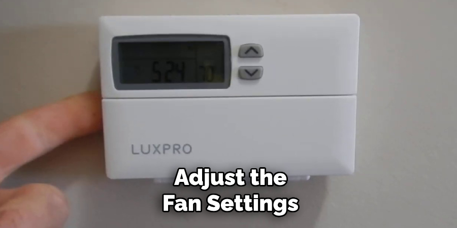 Adjust the Fan Settings