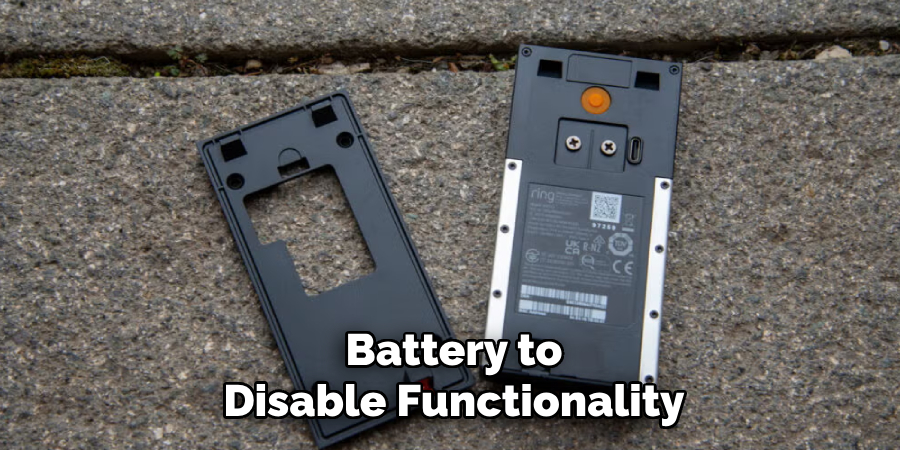 Battery to Disable Functionality