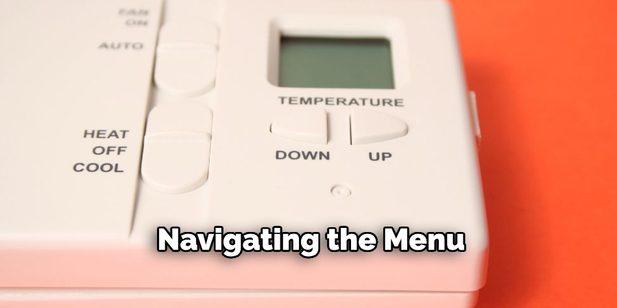 Navigating the Menu