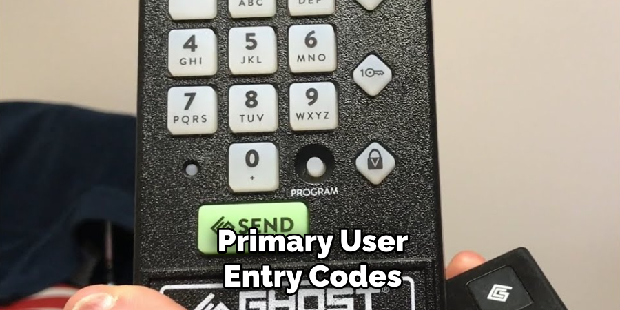 Primary User Entry Codes