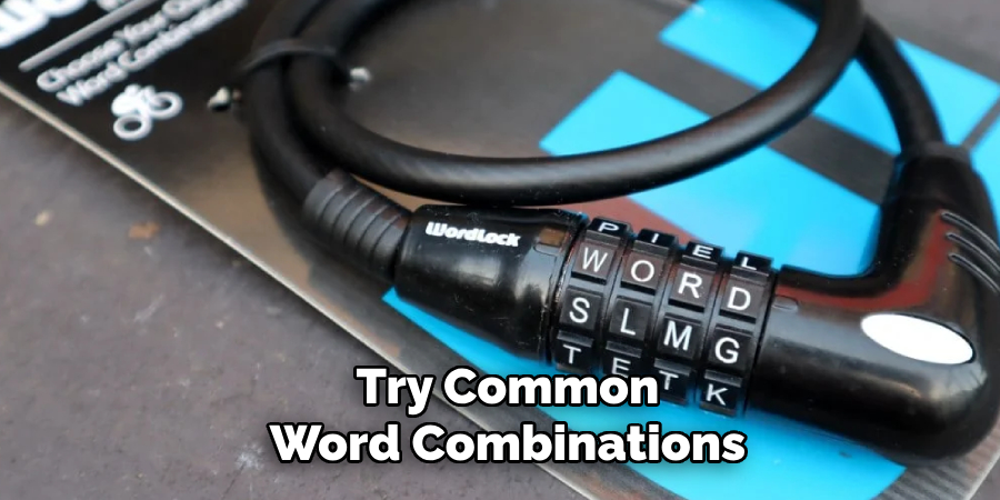 Try Common Word Combinations