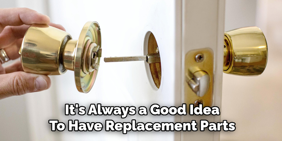 It's Always a Good Idea
To Have Replacement Parts