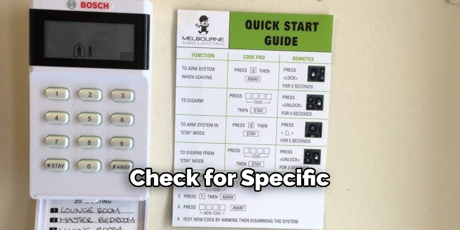Check for Specific