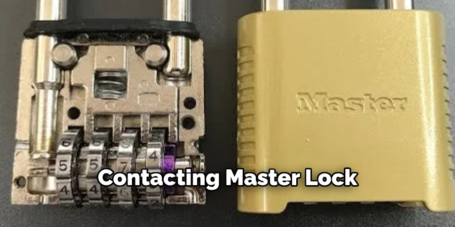 Contacting Master Lock