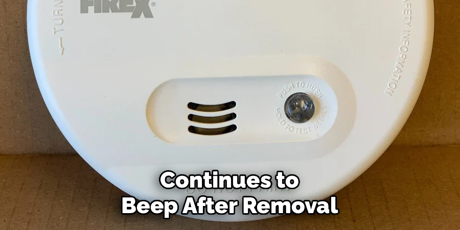 Continues to Beep After Removal