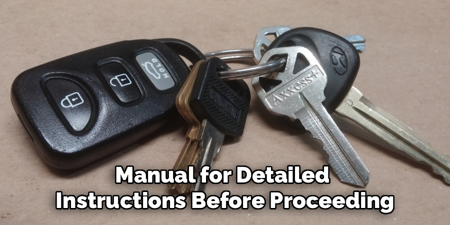 Manual for Detailed
Instructions Before Proceeding
