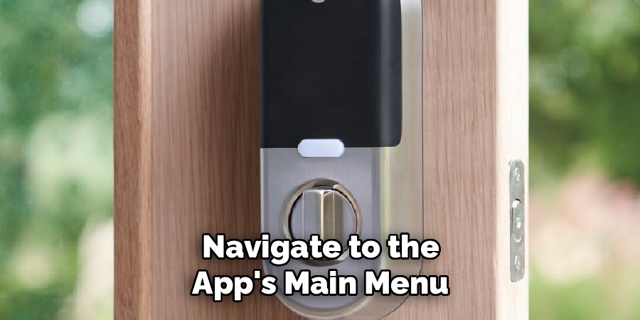 Navigate to the App's Main Menu