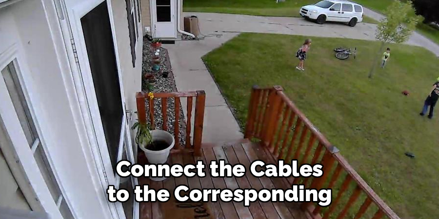 Connect the Cables to the Corresponding