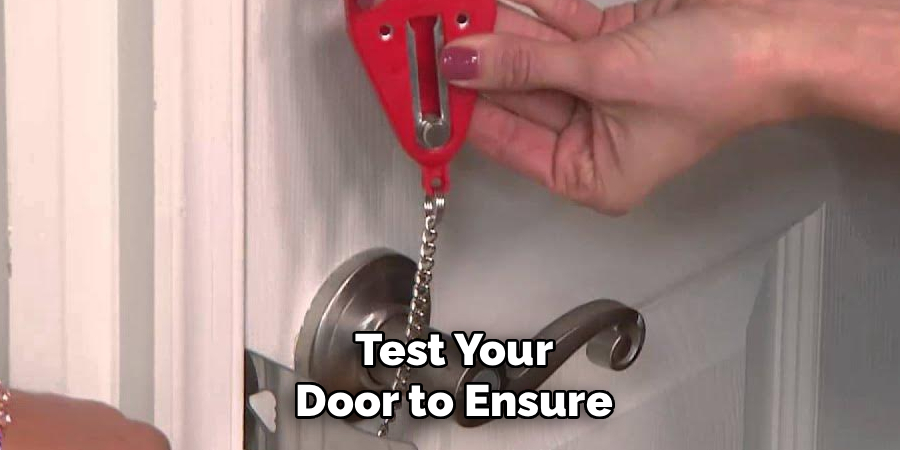 Test Your Door to Ensure
