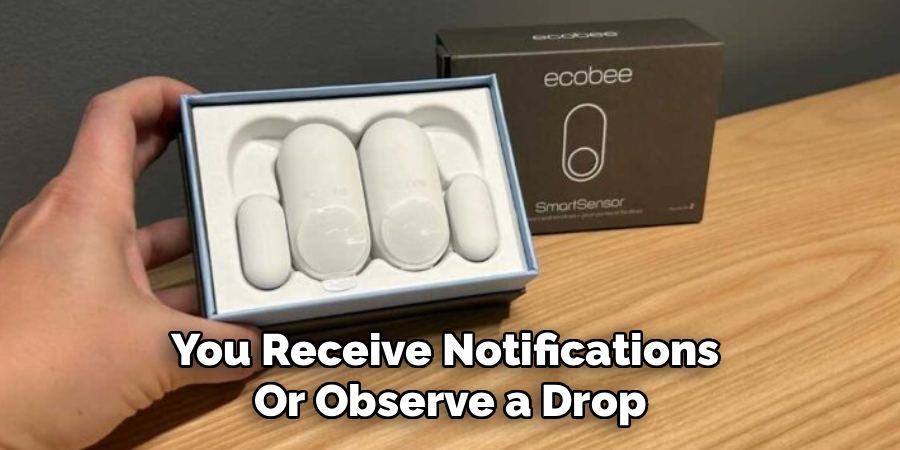 You Receive Notifications 
Or Observe a Drop