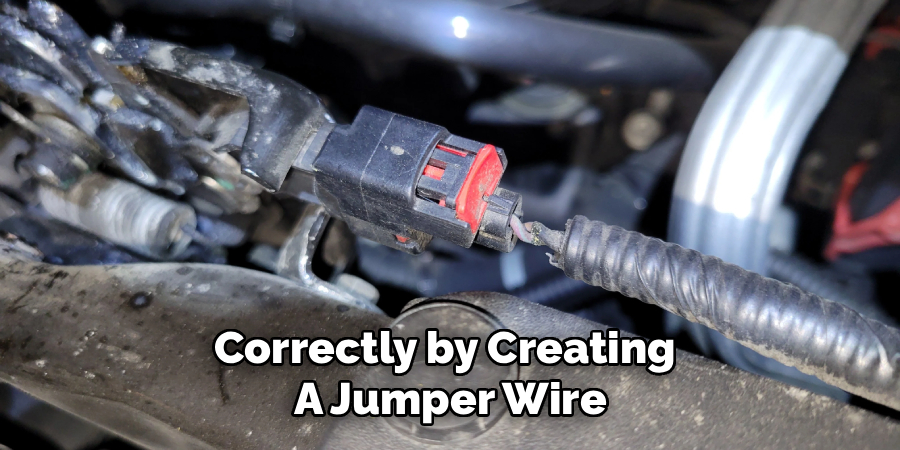 correctly by creating a jumper wire