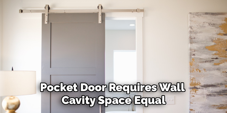Pocket Door Requires Wall 
Cavity Space Equal