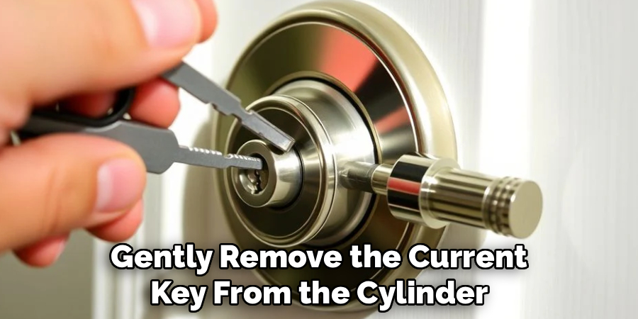 Gently Remove the Current
Key From the Cylinder