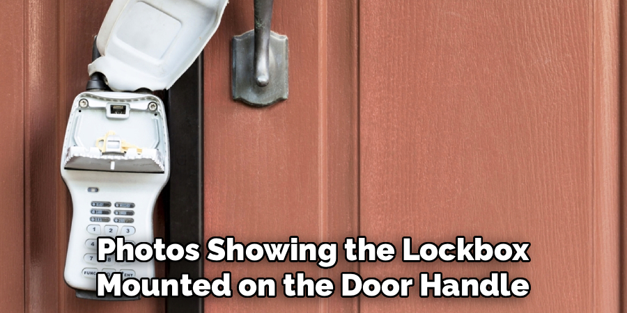 Photos Showing the Lockbox
Mounted on the Door Handle