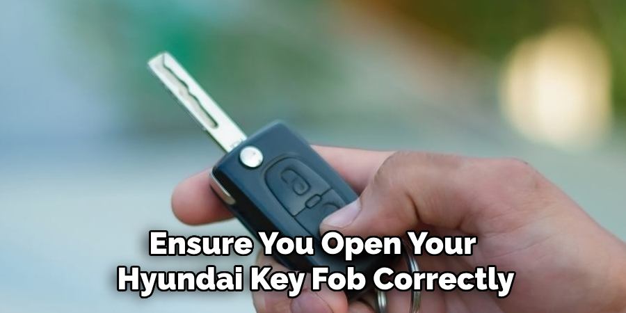 Ensure You Open Your Hyundai Key Fob Correctly