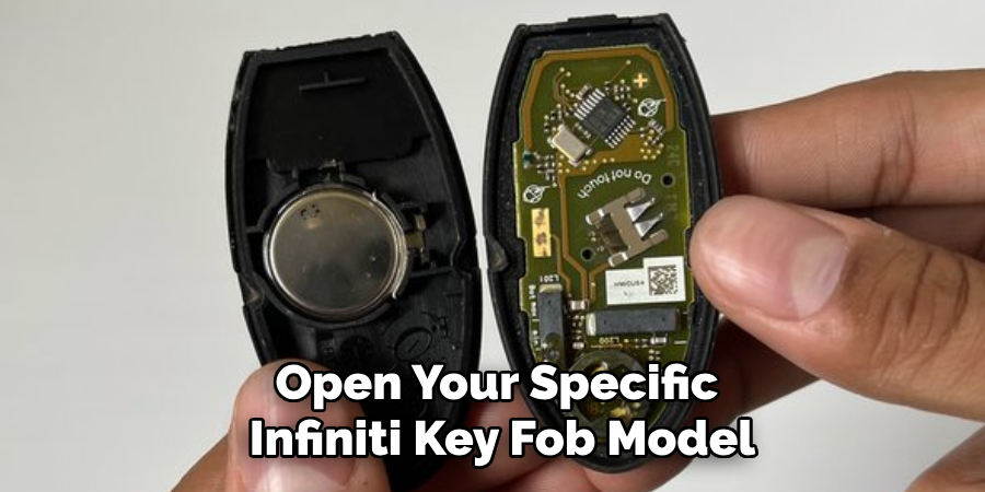 Open Your Specific Infiniti Key Fob Model