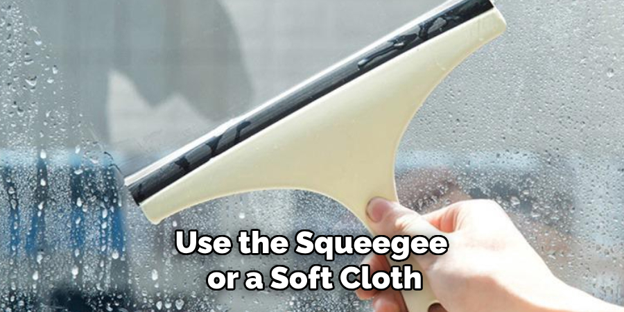 Use the Squeegee 
or a Soft Cloth