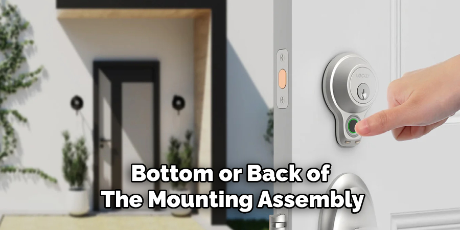Bottom or Back of
The Mounting Assembly