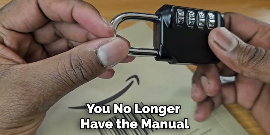You No Longer 
Have the Manual
